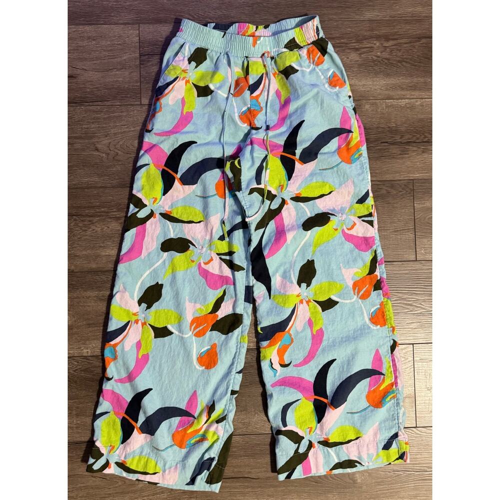 A New Day Wide Leg Pull On Linen Blend Pants Size Small